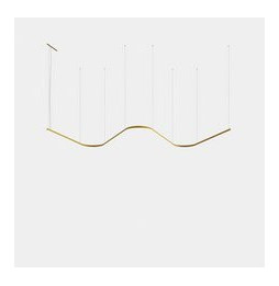 LedsC4 - Luminaria colgante Geometric W empotrada Slim 1,5m LED 172.3 blanco cálido 2700K ON-OFF negro 9870lm