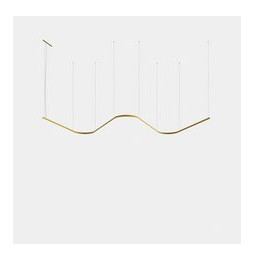 LedsC4 - Luminaria colgante Geometric W empotrada Slim 1,5m LED 172.3 blanco cálido 2700K ON-OFF oro 9870lm
