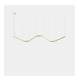LedsC4 - Luminaria colgante Geometric W empotrada Slim 1,5m LED 172.3 blanco cálido 3000K ON-OFF negro 10654lm