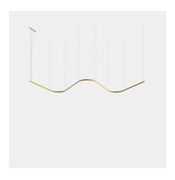 LedsC4 - Luminaria colgante Geometric W empotrada Slim 1,5m LED 172.3 blanco cálido 3000K ON-OFF oro 10654lm