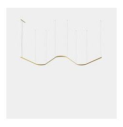 LedsC4 - Luminaria colgante Geometric W empotrada Slim 1,5m LED 172.3 blanco neutro 4000K ON-OFF negro 11437lm