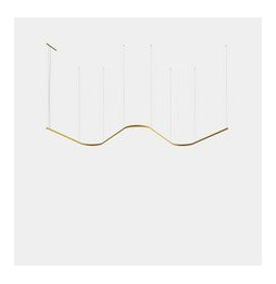 LedsC4 - Luminaria colgante Geometric W empotrada Slim 1m LED 130.1 blanco cálido 2400K ON-OFF negro 6742lm