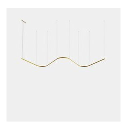LedsC4 - Luminaria colgante Geometric W empotrada Slim 1m LED 130.1 blanco cálido 2400K ON-OFF blanco 6742lm