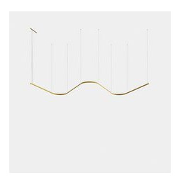 LedsC4 - Luminaria colgante Geometric W empotrada Slim 1m LED 130.1 blanco cálido 2400K ON-OFF oro 6742lm