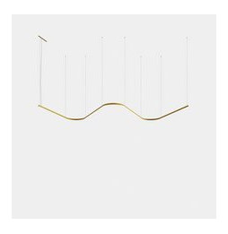 LedsC4 - Luminaria colgante Geometric W empotrada Slim 1m LED 130.1 blanco cálido 2700K ON-OFF oro 7451lm