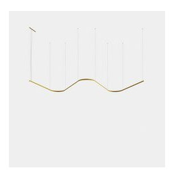 LedsC4 - Luminaria colgante Geometric W empotrada Slim 1m LED 130.1 blanco cálido 2700K ON-OFF negro 7451lm