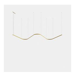 LedsC4 - Luminaria colgante Geometric W empotrada Slim 1m LED 130.1 blanco cálido 3000K ON-OFF negro 8042lm