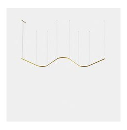 LedsC4 - Luminaria colgante Geometric W empotrada Slim 1m LED 130.1 blanco neutro 4000K ON-OFF negro 8634lm