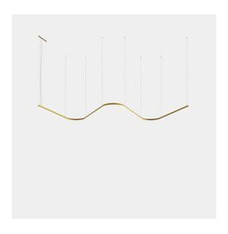 LedsC4 - Luminaria colgante Geometric W empotrada Slim 1m LED 130.1 blanco neutro 4000K ON-OFF oro 8634lm