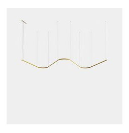 LedsC4 - Luminaria colgante Geometric W mini 1,5m LED 172.3 blanco cálido 3000K 0-10V oro 10654lm
