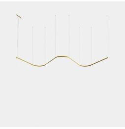 LedsC4 - Luminaria colgante Geometric W mini 1,5m LED 172.3 blanco cálido 3000K ON-OFF oro 10654lm