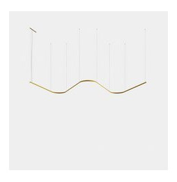 LedsC4 - Luminaria colgante Geometric W mini 1m LED 130.1 blanco cálido 2400K 0-10V/1-10V oro 6742lm