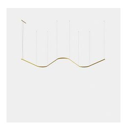 LedsC4 - Luminaria colgante Geometric W mini 1m LED 130.1 blanco cálido 2700K 0-10V/1-10V negro 7451lm