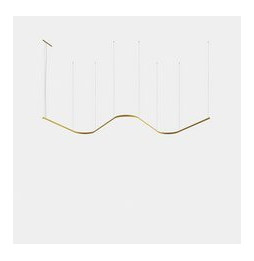 LedsC4 - Luminaria colgante Geometric W mini 1m LED 130.1 blanco cálido 2700K 0-10V/1-10V oro 7451lm