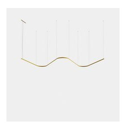 LedsC4 - Luminaria colgante Geometric W mini 1m LED 130.1 blanco cálido 3000K 0-10V/1-10V oro 8042lm