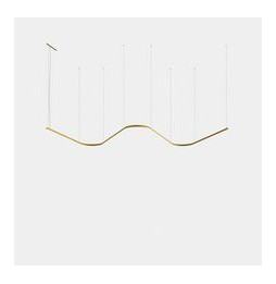 LedsC4 - Luminaria colgante Geometric W mini 1m LED 130.1 blanco cálido 3000K ON-OFF oro 8042lm