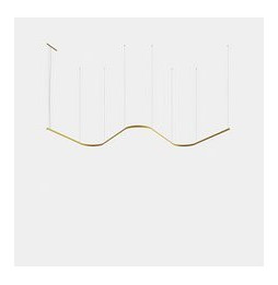 LedsC4 - Luminaria colgante Geometric W superficie 1,5m LED 172.3 blanco cálido 3000K 0-10V oro 10654lm