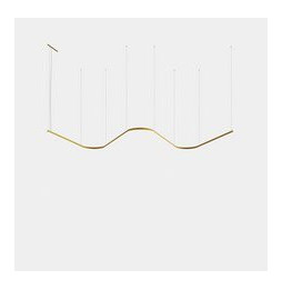 LedsC4 - Luminaria colgante Geometric W superficie 1m LED 130.1 blanco cálido 3000K 0-10V/1-10V oro 8042lm