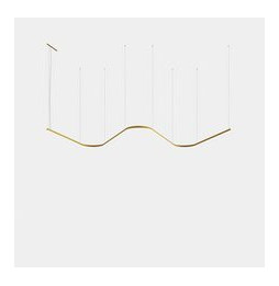 LedsC4 - Luminaria colgante Geometric W superficie 1m LED 130.1 blanco neutro 4000K 0-10V/1-10V oro 8634lm