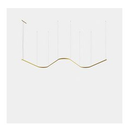 LedsC4 - Luminaria colgante Geometric W superficie Slim 1,5m LED 172.3 blanco cálido 2400K ON-OFF oro 8930lm
