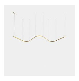 LedsC4 - Luminaria colgante Geometric W superficie Slim 1,5m LED 172.3 blanco neutro 4000K ON-OFF negro 11437lm