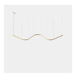 LedsC4 - Luminaria colgante Geometric W superficie Slim 1m LED 130.1 blanco cálido 2700K ON-OFF negro 7451lm