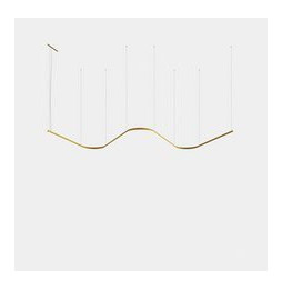 LedsC4 - Luminaria colgante Geometric W superficie Slim 1m LED 130.1 blanco cálido 3000K ON-OFF negro 8042lm