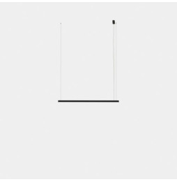 LedsC4 - Luminaria colgante Geomtric lineal superficie Slim 2m LED 41.5 blanco cálido 2700K ON-OFF negro 2419lm