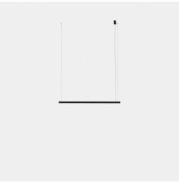 LedsC4 - Luminaria colgante Geomtric lineal superficie Slim 2m LED 41.5 blanco cálido 3000K DALI-2 negro 2611lm