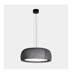 LedsC4 - Luminaria colgante Gong LED 25.6 3000K DALI-2 negro tejido textil gris 1274lm