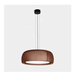 LedsC4 - Luminaria colgante Gong LED 27.4 4000K PHASE CUT marrón RAL 8016 matt tejido textil rojo 1296lm