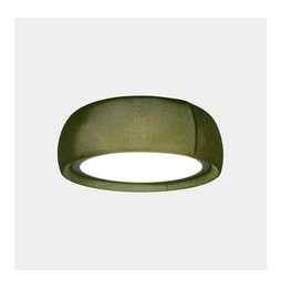 LedsC4 - Plafón Gong LED 32.4 2700K DALI-2 verde RAL 6003 matt tejido textil verde 1464lm