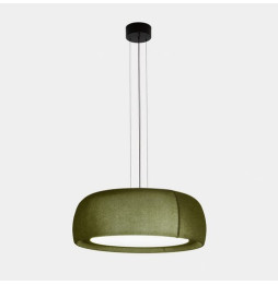 LedsC4 - Luminaria colgante Gong LED 27.4 4000K PHASE CUT verde RAL 6003 matt tejido textil verde 1296lm