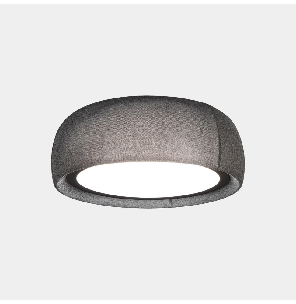LedsC4 - Plafón Gong LED 32.4 2700K DALI-2 negro tejido textil gris 1464lm LedsC4 - Plafón Gong LED 32.4 2700K DALI-2 negro tejido textil gris 1464lm