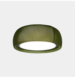 LedsC4 - Plafón Gong LED 32.4 3000K DALI-2 verde RAL 6003 matt tejido textil verde 1553lm