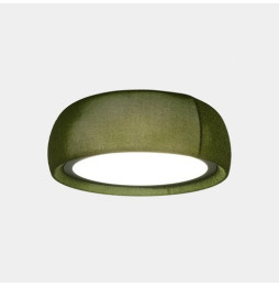 LedsC4 - Plafón Gong LED 32.4 3000K DALI-2 verde RAL 6003 matt tejido textil verde 1553lm