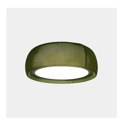 LedsC4 - Plafón Gong LED 32.4 3000K DALI-2 verde RAL 6003 matt tejido textil verde 1553lm