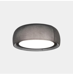 LedsC4 - Plafón Gong LED 32.4 4000K DALI-2 negro tejido textil gris 1616lm