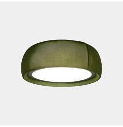 LedsC4 - Plafón Gong LED 32.4 4000K DALI-2 verde RAL 6003 matt tejido textil verde 1616lm