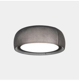 LedsC4 - Plafón Gong LED 34.7 3000K PHASE CUT tejido textil gris negro 1553lm