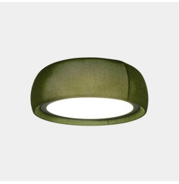 LedsC4 - Plafón Gong LED 34.7 2700K PHASE CUT verde RAL 6003 matt tejido textil verde 1464lm