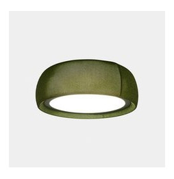 LedsC4 - Plafón Gong LED 34.7 2700K PHASE CUT verde RAL 6003 matt tejido textil verde 1464lm