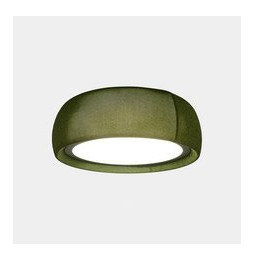LedsC4 - Plafón Gong LED 34.7 4000K PHASE CUT verde RAL 6003 matt tejido textil verde 1616lm