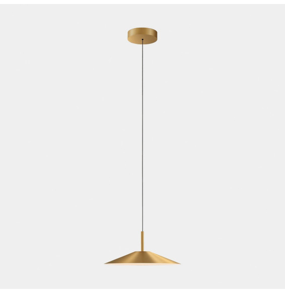 LedsC4 - Luminaria colgante H superficie LED 27.7 blanco cálido 2700K DALI-2 oro mate 1207lm