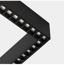 LedsC4 - Sistema lineal Infinite Slim Continuity Left cuadrado colgante 28.7 blanco cálido 3000K CRI 90 DALI-2/PUSH negro IP40 2