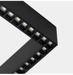 LedsC4 - Sistema lineal Infinite Slim Continuity Left cuadrado colgante 28.7 blanco cálido 3000K CRI 90 DALI-2/PUSH negro IP40 2