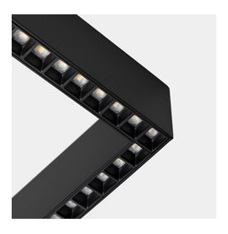 LedsC4 - Sistema lineal Infinite Slim Continuity Left cuadrado colgante 28.7 blanco cálido 3000K CRI 90 DALI-2/PUSH negro IP40 2