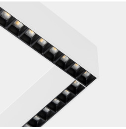 LedsC4 - Sistema lineal Infinite Slim Continuity Left cuadrado colgante 28.7 blanco cálido 3000K CRI 90 DALI-2/PUSH blanco IP40 