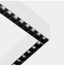 LedsC4 - Sistema lineal Infinite Slim Continuity Left cuadrado colgante 28.7 blanco cálido 3000K CRI 90 ON-OFF blanco IP40 2949l