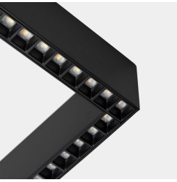 LedsC4 - Sistema lineal Infinite Slim Continuity Left cuadrado colgante 28.7 blanco neutro 4000K CRI 90 DALI-2/PUSH negro IP40 3